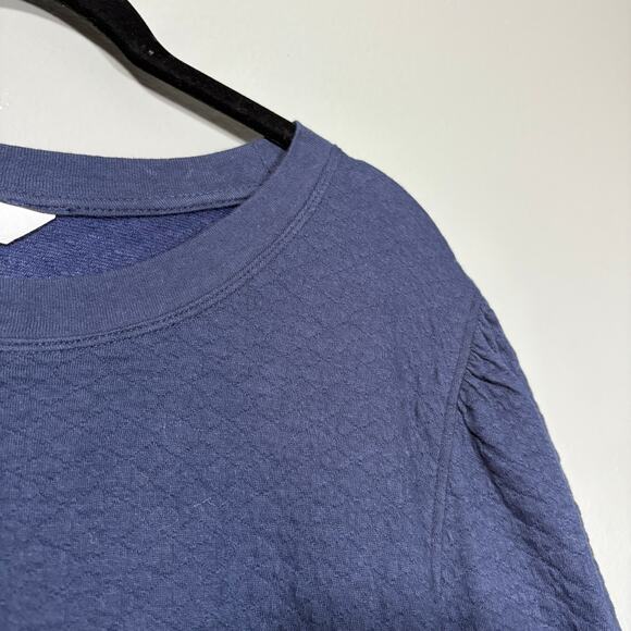 Time & Tru Blue Quilted Cottagecore Cozy Sweater - XXL (20) - Women's Plus Size - Picture 2 of 6